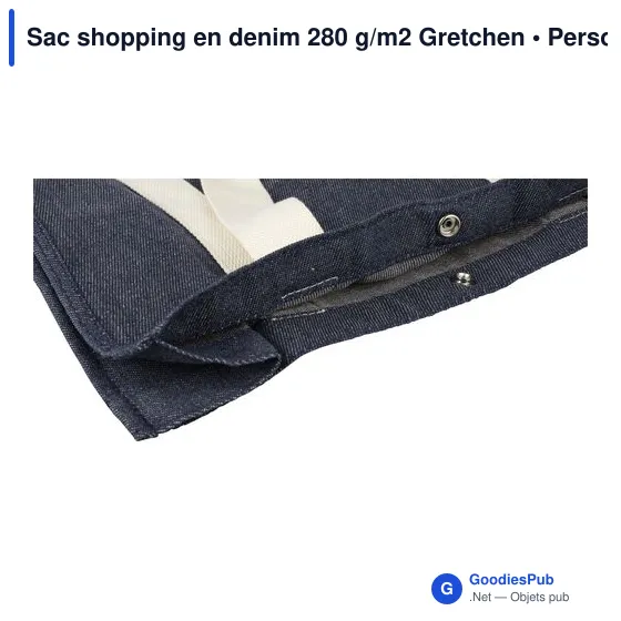 Sac shopping en denim personnalisable avec logo - Gretchen - Image 8