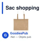 Sac shopping en non tissé 80 g/m2 Taye - Miniature 1