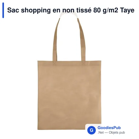 Sac shopping en non tissé 80 g/m2 Taye