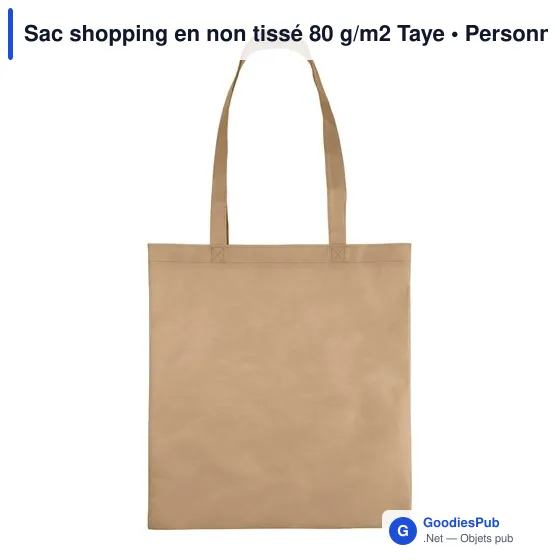 Sac shopping en non tissé 80 g/m2 Taye - Image 1