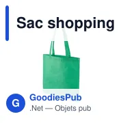 Sac shopping en non tissé 80 g/m2 Taye - Miniature 2