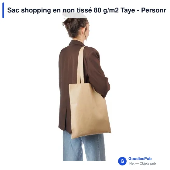 Sac shopping en non tissé 80 g/m2 Taye - Image 11