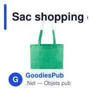Sac shopping en non tissé 80 g/m2 Taye - Miniature 12
