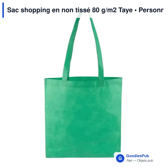 Sac shopping en non tissé 80 g/m2 Taye - Image 12