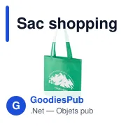 Sac shopping en non tissé 80 g/m2 Taye - Miniature 3