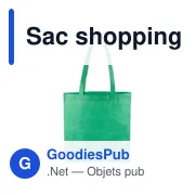 Sac shopping en non tissé 80 g/m2 Taye - Miniature 6