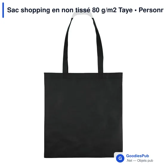 Sac shopping en non tissé 80 g/m2 Taye - Image 7