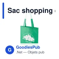 Sac shopping en non tissé 80 g/m2 Taye - Miniature 9