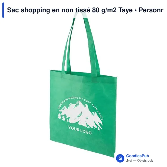 Sac shopping en non tissé 80 g/m2 Taye - Image 9