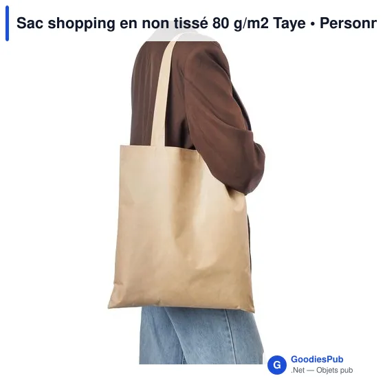 Sac shopping en non tissé 80 g/m2 Taye - Image 10