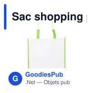 Sac shopping personnalisable en non-tissé avec logo - Avi - Miniature 1