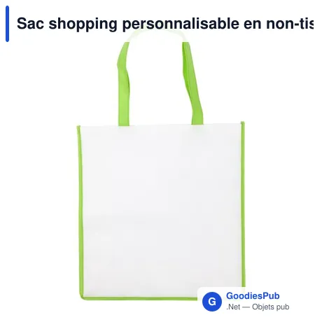 Sac shopping personnalisable en non-tissé avec logo - Avi