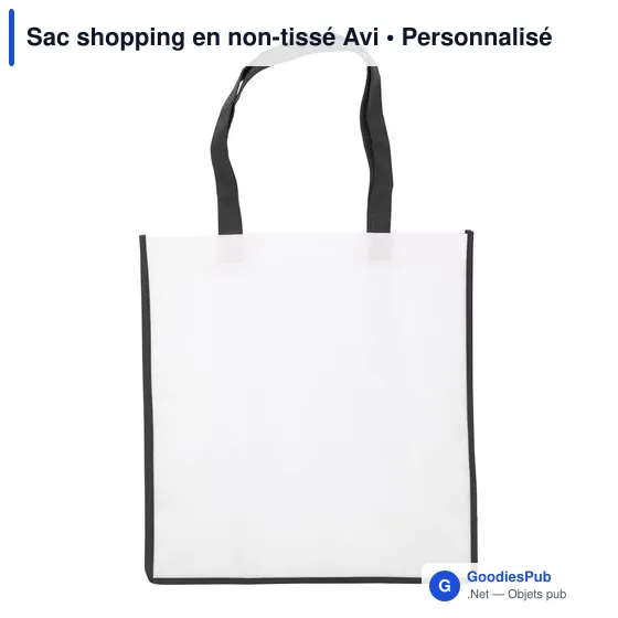 Sac shopping personnalisable en non-tissé avec logo - Avi - Image 12