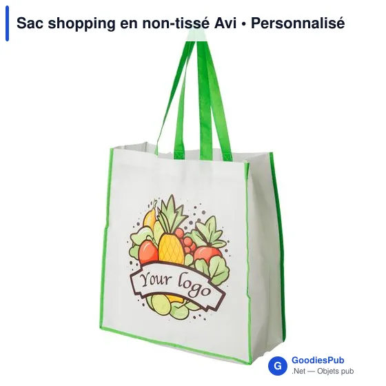 Sac shopping personnalisable en non-tissé avec logo - Avi - Image 3