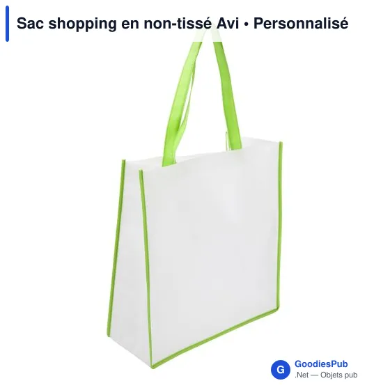 Sac shopping personnalisable en non-tissé avec logo - Avi - Image 4