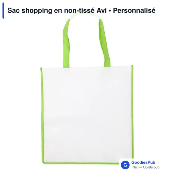 Sac shopping personnalisable en non-tissé avec logo - Avi - Image 8