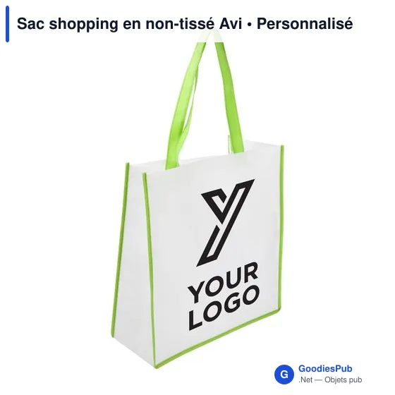 Sac shopping personnalisable en non-tissé avec logo - Avi - Image 10