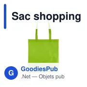 Sac shopping personnalisable en non-tissé recyclé Talisa avec logo - Miniature 1