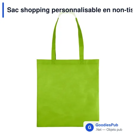 Sac shopping personnalisable en non-tissé recyclé Talisa avec logo
