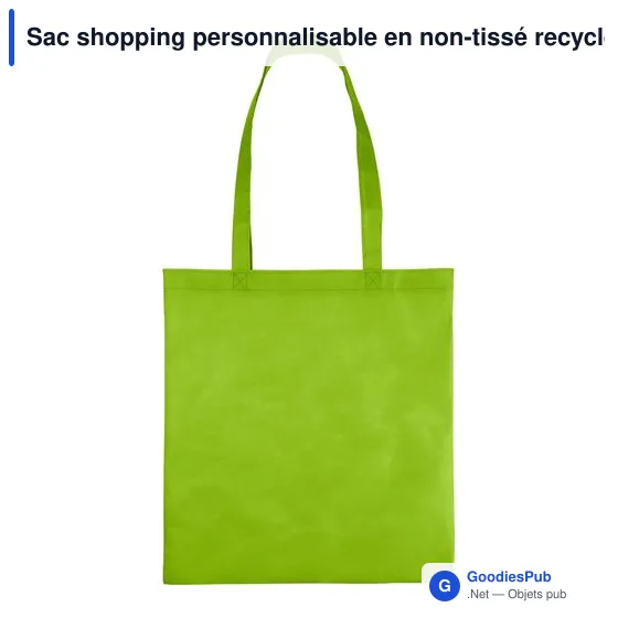 Sac shopping personnalisable en non-tissé recyclé Talisa avec logo - Image 1