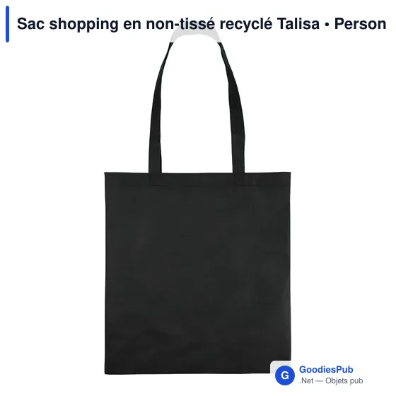 Sac shopping personnalisable en non-tissé recyclé Talisa avec logo - Image 12