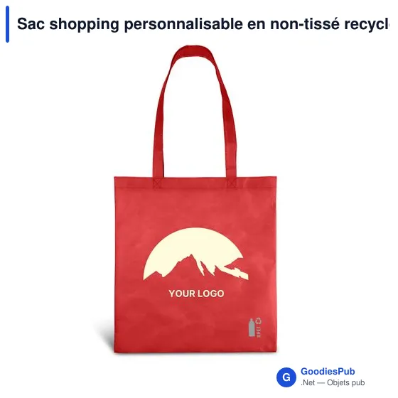 Sac shopping personnalisable en non-tissé recyclé Talisa avec logo - Image 3