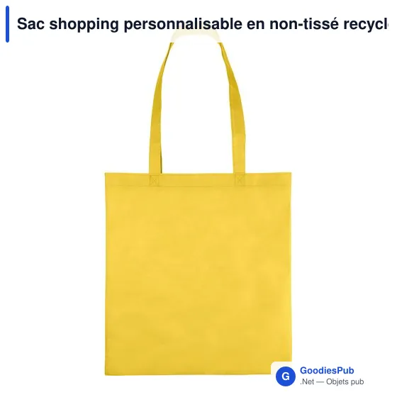 Sac shopping personnalisable en non-tissé recyclé Talisa avec logo - Image 6