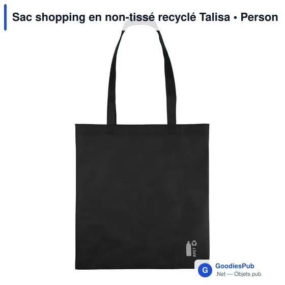 Sac shopping personnalisable en non-tissé recyclé Talisa avec logo - Image 9
