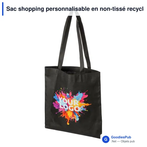 Sac shopping personnalisable en non-tissé recyclé Talisa avec logo - Image 10