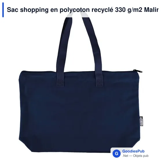 Sac shopping en polycoton recyclé 330 g/m2 Malina - Image 13