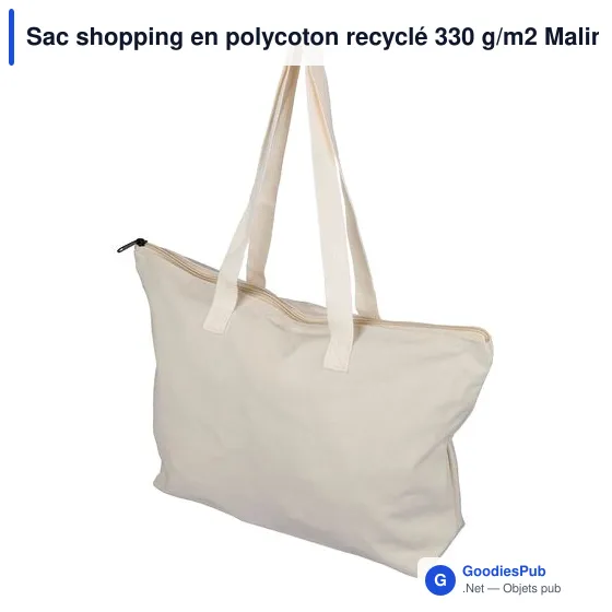 Sac shopping en polycoton recyclé 330 g/m2 Malina - Image 14
