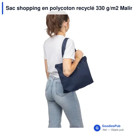 Sac shopping en polycoton recyclé 330 g/m2 Malina - Image 24