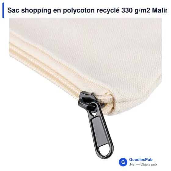 Sac shopping en polycoton recyclé 330 g/m2 Malina - Image 9