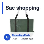 Sac shopping en polyester rPET 600D Lumi - Miniature 1