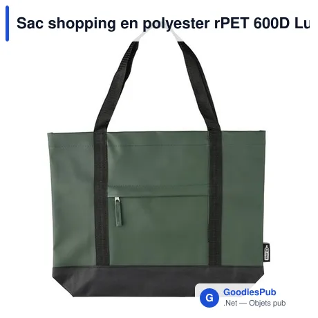 Sac shopping en polyester rPET 600D Lumi