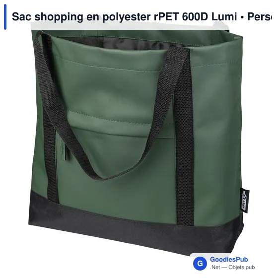 Sac shopping en polyester rPET 600D Lumi - Image 2