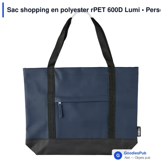 Sac shopping en polyester rPET 600D Lumi - Image 12