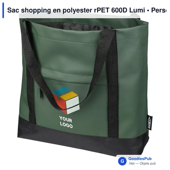 Sac shopping en polyester rPET 600D Lumi - Image 3