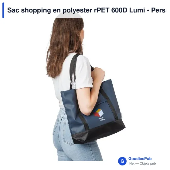 Sac shopping en polyester rPET 600D Lumi - Image 4