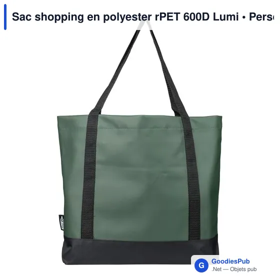 Sac shopping en polyester rPET 600D Lumi - Image 5