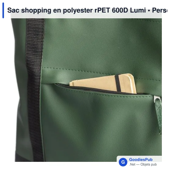 Sac shopping en polyester rPET 600D Lumi - Image 7
