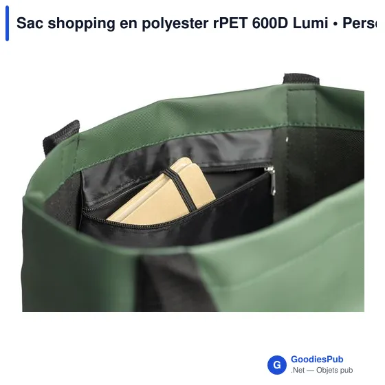 Sac shopping en polyester rPET 600D Lumi - Image 9