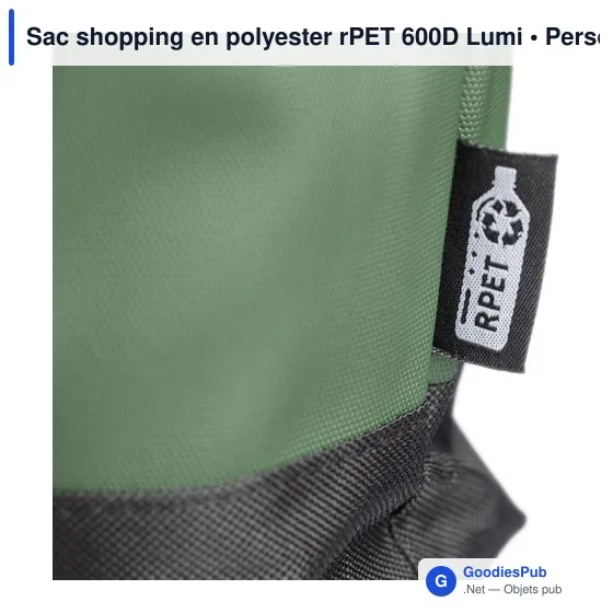Sac shopping en polyester rPET 600D Lumi - Image 10