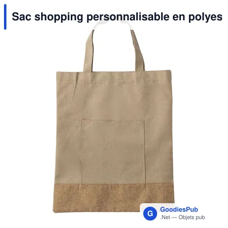 Sac shopping personnalisable en polyester rPET avec logo - Ophelia