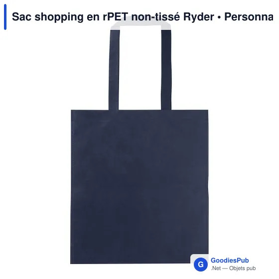Sac shopping personnalisable en rPET non-tissé Ryder avec logo - Image 11