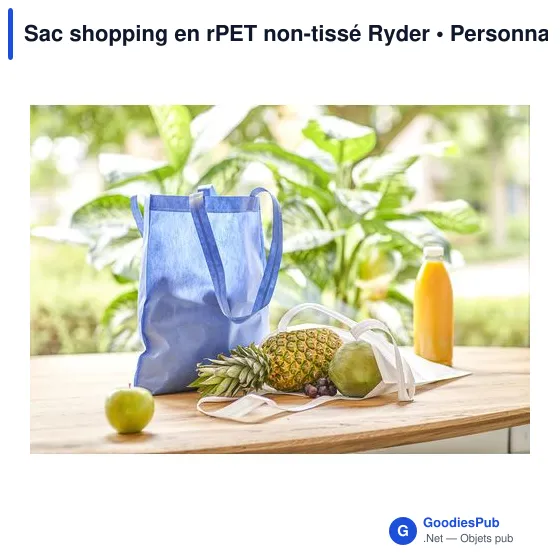 Sac shopping personnalisable en rPET non-tissé Ryder avec logo - Image 3