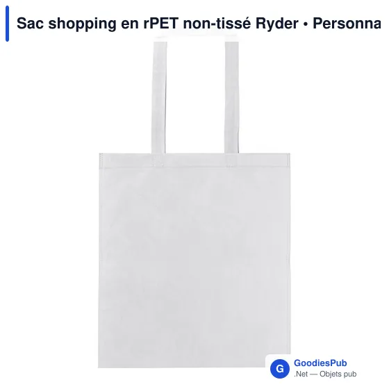 Sac shopping personnalisable en rPET non-tissé Ryder avec logo - Image 6