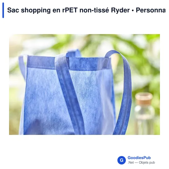 Sac shopping personnalisable en rPET non-tissé Ryder avec logo - Image 9