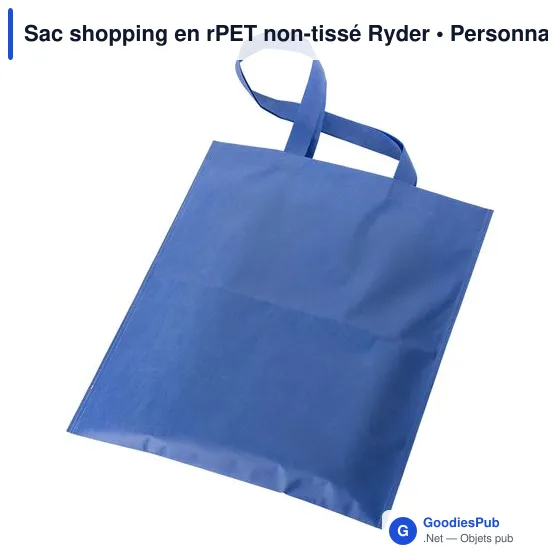 Sac shopping personnalisable en rPET non-tissé Ryder avec logo - Image 10