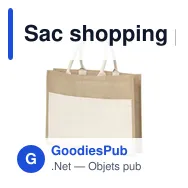 Sac shopping personnalisable en toile de jute Livvie avec logo - Miniature 2